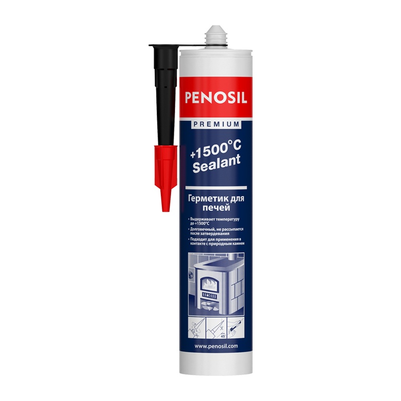 Герметик Penosil Premium +1500 °C Sealant, для печей и каминов (280 мл)