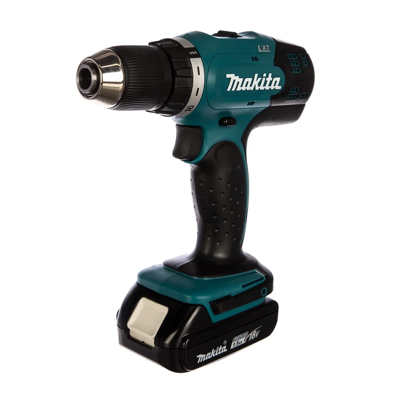 Дрель-шуруповерт Makita DDF453SYE LXT, 2 аккумулятора Li-ion (1,5Ач), 18V, 13 мм, 42 Нм, кейс