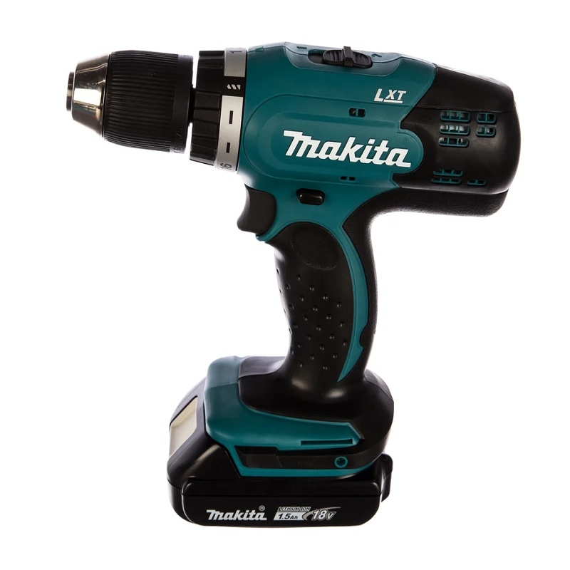 Дрель-шуруповерт Makita DDF453SYE LXT, 2 аккумулятора Li-ion (1,5Ач), 18V, 13 мм, 42 Нм, кейс